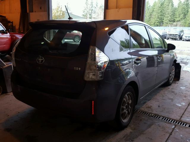 JTDZN3EU5E3300337 - 2014 TOYOTA PRIUS V GRAY photo 4