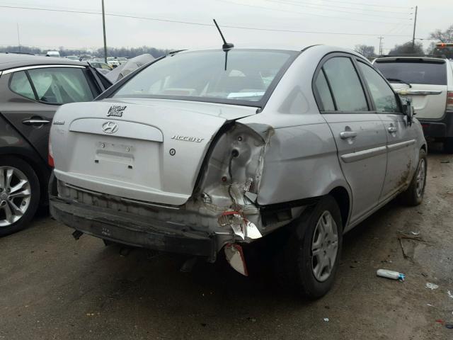 KMHCN46C19U305953 - 2009 HYUNDAI ACCENT GLS SILVER photo 4