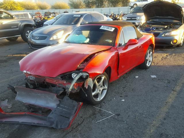 JM1NB353630300974 - 2003 MAZDA MX-5 MIATA RED photo 2