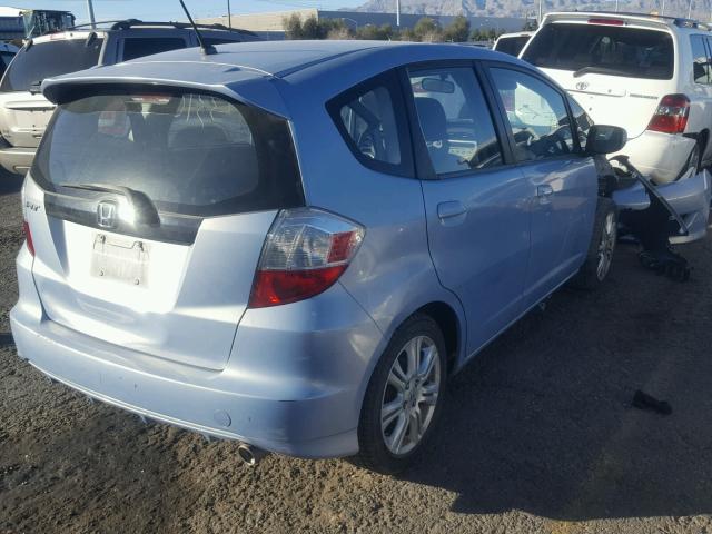 JHMGE8H42AC023171 - 2010 HONDA FIT SPORT BLUE photo 4