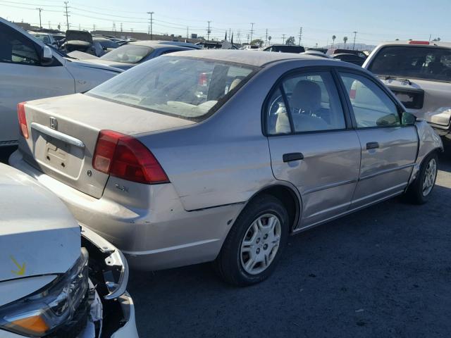 2HGES16501H577361 - 2001 HONDA CIVIC LX SILVER photo 4