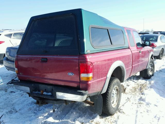 1FTCR15X6SPA33769 - 1995 FORD RANGER SUP MAROON photo 4