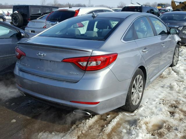 5NPE34AF7HH545439 - 2017 HYUNDAI SONATA SPO GRAY photo 4