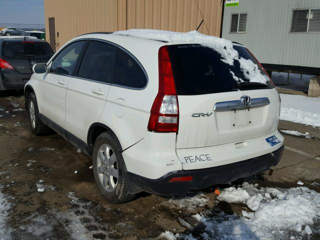 5J6RE48738L019664 - 2008 HONDA CR-V EXL WHITE photo 3