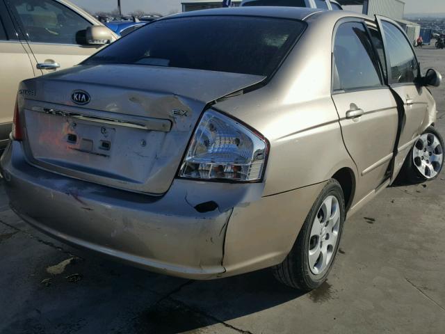 KNAFE121285551680 - 2008 KIA SPECTRA EX BROWN photo 4