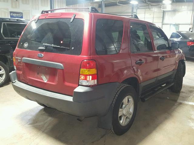 1FMYU93114DA22227 - 2004 FORD ESCAPE XLT MAROON photo 4