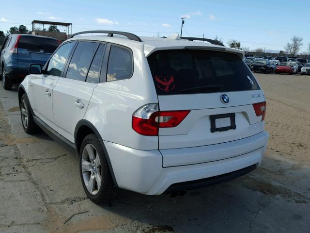 WBXPA93466WD30218 - 2006 BMW X3 3.0I WHITE photo 3