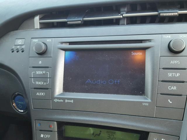 JTDKN3DP4C3025263 - 2012 TOYOTA PRIUS PLUG BLUE photo 9