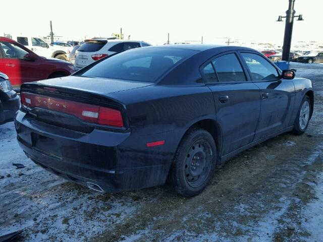 2C3CDXBG0EH217494 - 2014 DODGE CHARGER SE BLACK photo 4