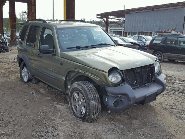 1J4GK48K03W698417 - 2003 JEEP LIBERTY SP GREEN photo 1