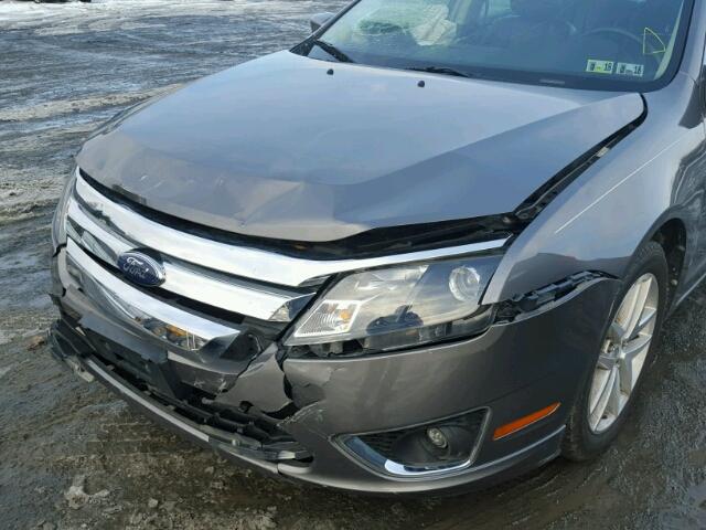 3FAHP0JG4AR172405 - 2010 FORD FUSION SEL GRAY photo 9