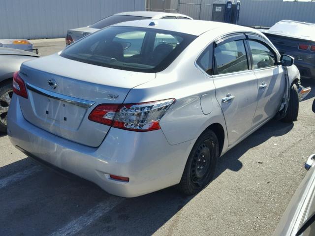 3N1AB7AP1FL663708 - 2015 NISSAN SENTRA S SILVER photo 4