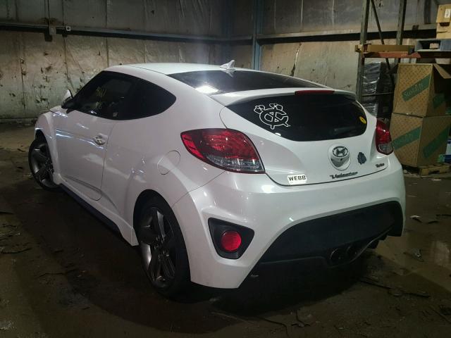 KMHTC6AE2EU190297 - 2014 HYUNDAI VELOSTER T WHITE photo 3