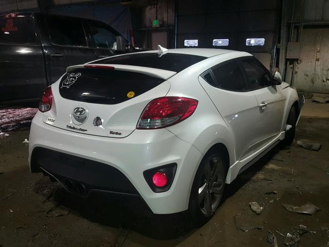 KMHTC6AE2EU190297 - 2014 HYUNDAI VELOSTER T WHITE photo 4