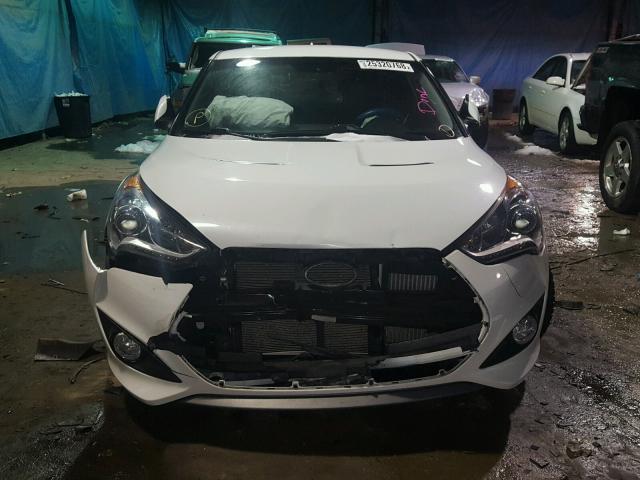 KMHTC6AE2EU190297 - 2014 HYUNDAI VELOSTER T WHITE photo 9