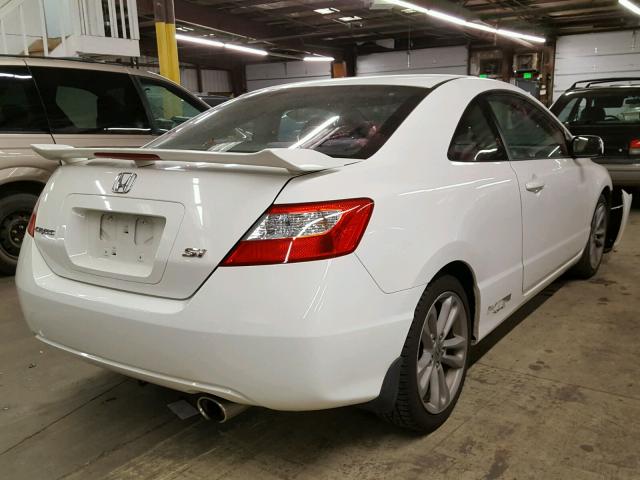 2HGFG21547H711929 - 2007 HONDA CIVIC SI WHITE photo 4