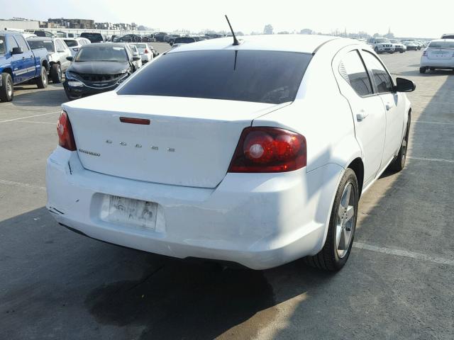 1C3CDZAB5DN742381 - 2013 DODGE AVENGER SE WHITE photo 4