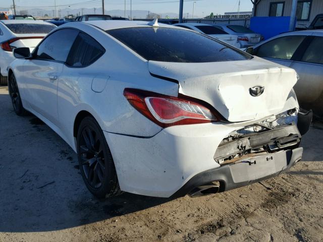 KMHHT6KD8DU102086 - 2013 HYUNDAI GENESIS CO WHITE photo 3