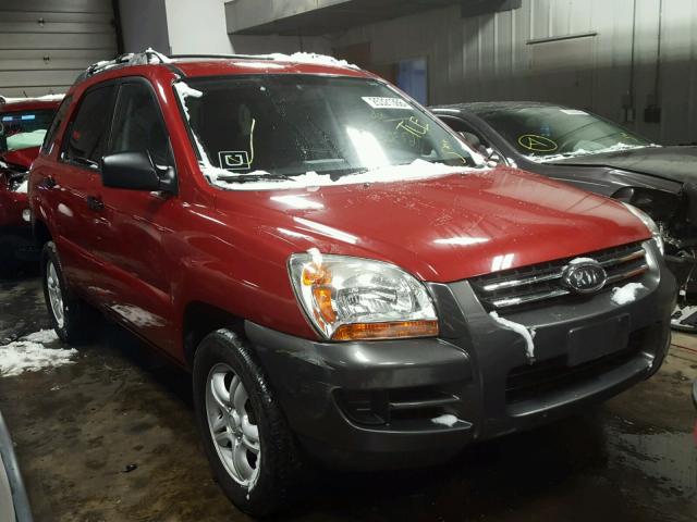 KNDJE723387539639 - 2008 KIA SPORTAGE E RED photo 1