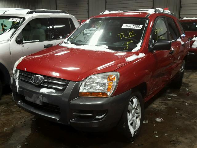 KNDJE723387539639 - 2008 KIA SPORTAGE E RED photo 2