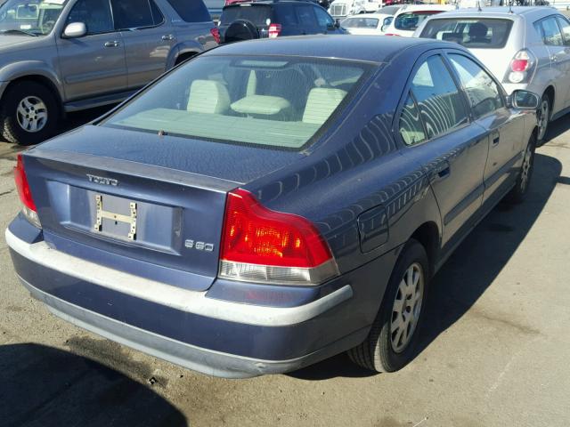 YV1RS61R722102141 - 2002 VOLVO S60 BLUE photo 4