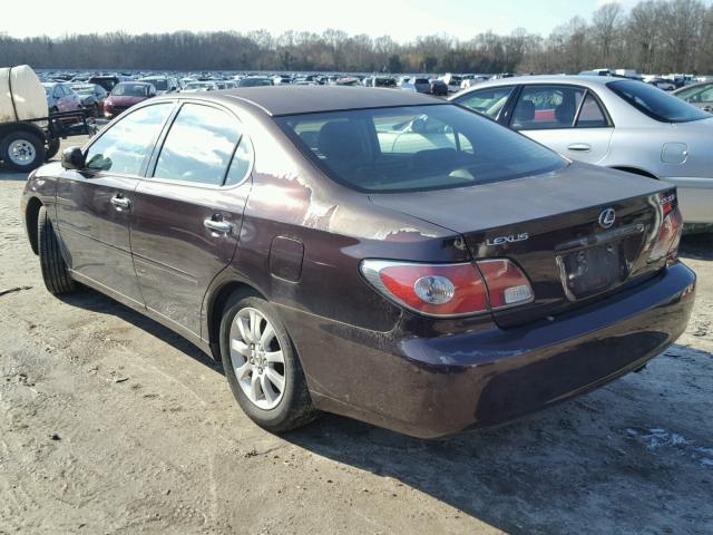 JTHBF30G525028368 - 2002 LEXUS ES 300 PURPLE photo 3