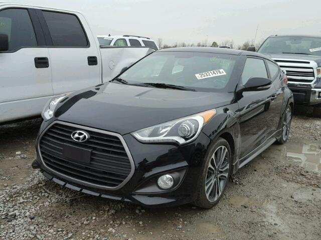 KMHTC6AE5GU294043 - 2016 HYUNDAI VELOSTER T BLACK photo 2