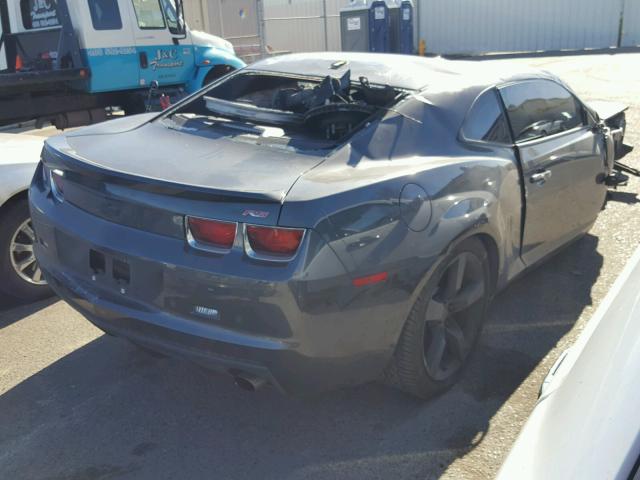 2G1FC1ED0B9125357 - 2011 CHEVROLET CAMARO LT GRAY photo 4