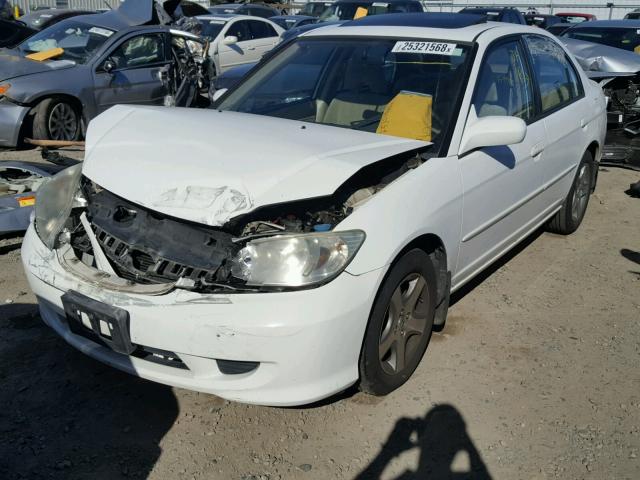 2HGES26704H545229 - 2004 HONDA CIVIC EX WHITE photo 2