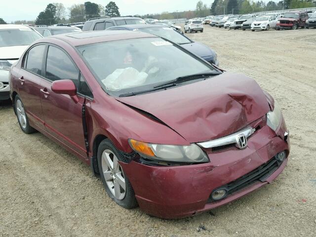 1HGFA16846L046658 - 2006 HONDA CIVIC EX MAROON photo 1