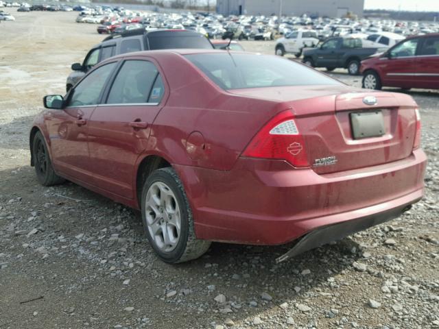 3FAHP0HA9AR127817 - 2010 FORD FUSION SE MAROON photo 3