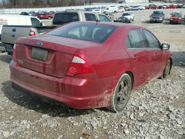 3FAHP0HA9AR127817 - 2010 FORD FUSION SE MAROON photo 4