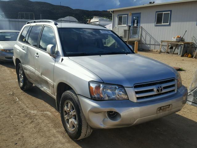 JTEDD21A760152158 - 2006 TOYOTA HIGHLANDER SILVER photo 1