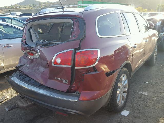 5GALVCED0AJ143104 - 2010 BUICK ENCLAVE CX RED photo 4