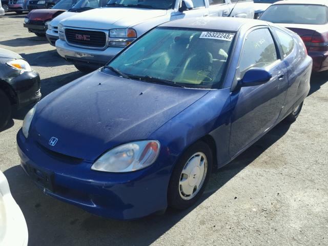 JHMZE14751T002492 - 2001 HONDA INSIGHT BLUE photo 2