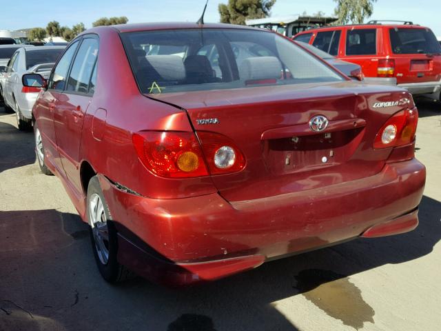 1NXBR32E43Z184506 - 2003 TOYOTA COROLLA CE RED photo 3