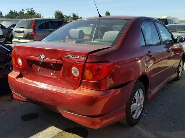 1NXBR32E43Z184506 - 2003 TOYOTA COROLLA CE RED photo 4