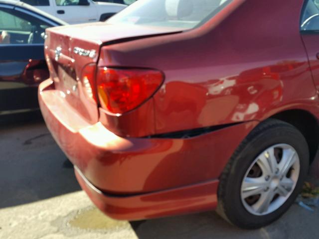 1NXBR32E43Z184506 - 2003 TOYOTA COROLLA CE RED photo 9