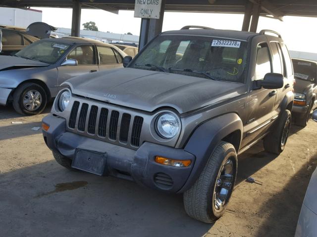 1J8GL48K04W318439 - 2004 JEEP LIBERTY SP BROWN photo 2