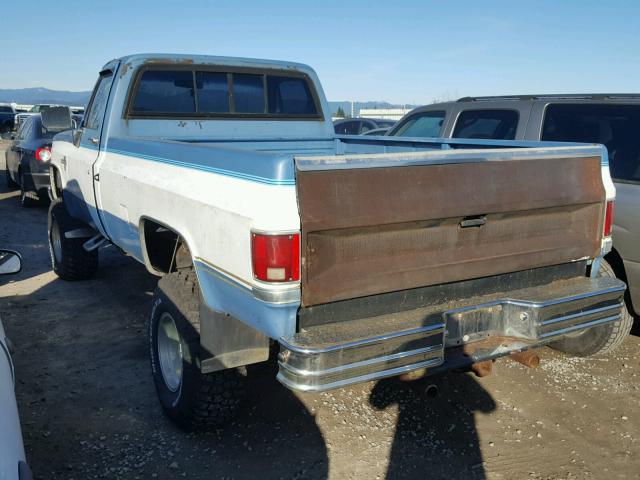 1GCEV14K7HF317517 - 1987 CHEVROLET V10 TWO TONE photo 3