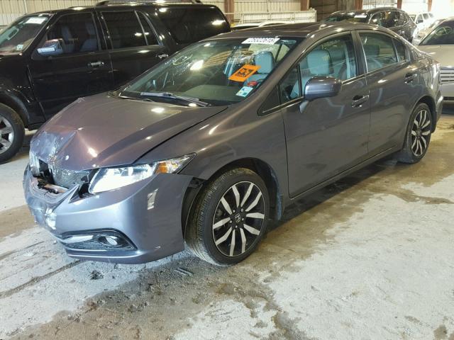 2HGFB2F90FH504978 - 2015 HONDA CIVIC EXL SILVER photo 2