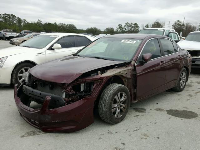 1HGCP2F40CA046264 - 2012 HONDA ACCORD LXP MAROON photo 2