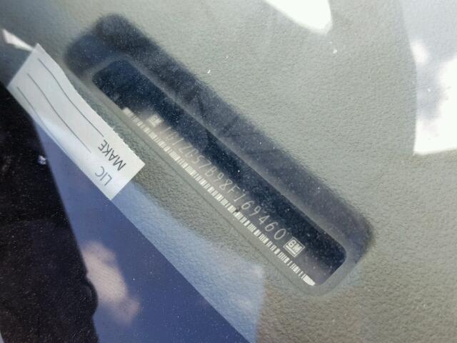 1G1ZG57B98F169460 - 2008 CHEVROLET MALIBU LS ნაცრისფერი ფოტო 10