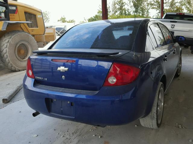 1G1AK55F367785406 - 2006 CHEVROLET COBALT LS BLUE photo 4