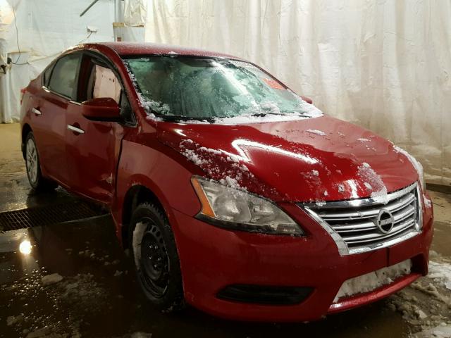 3N1AB7AP8EL670542 - 2014 NISSAN SENTRA S RED photo 1