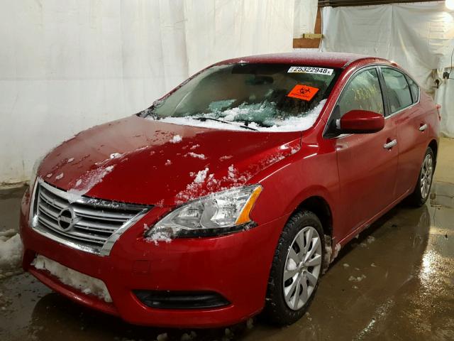 3N1AB7AP8EL670542 - 2014 NISSAN SENTRA S RED photo 2