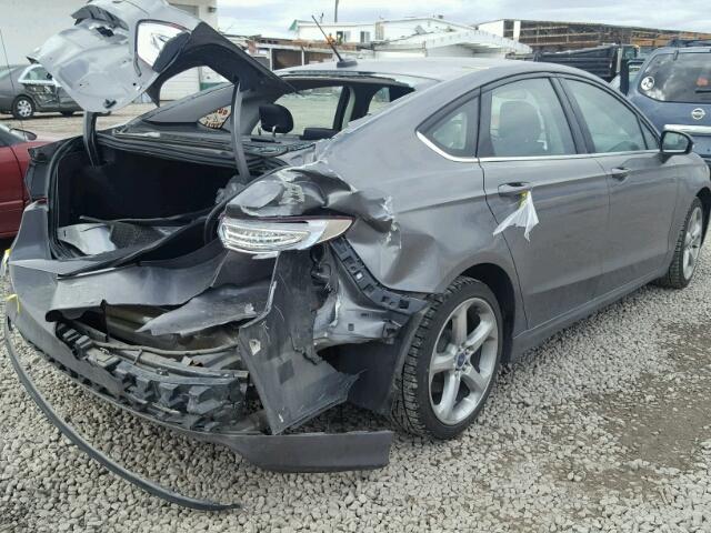 3FA6P0HR9DR385773 - 2013 FORD FUSION SE CHARCOAL photo 4