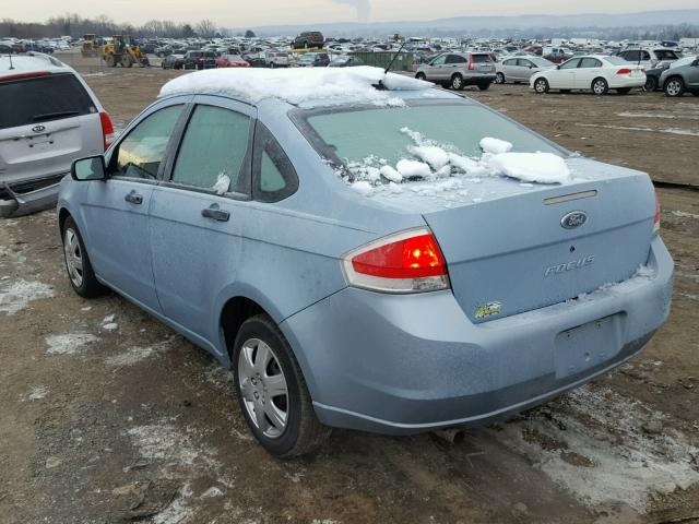 1FAHP34N48W187506 - 2008 FORD FOCUS S/SE BLUE photo 3