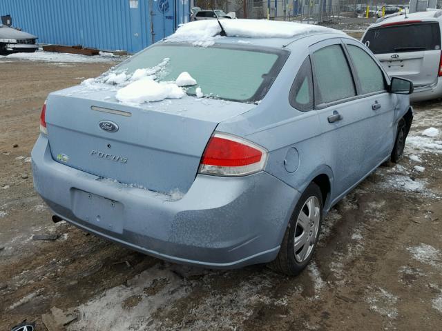 1FAHP34N48W187506 - 2008 FORD FOCUS S/SE BLUE photo 4