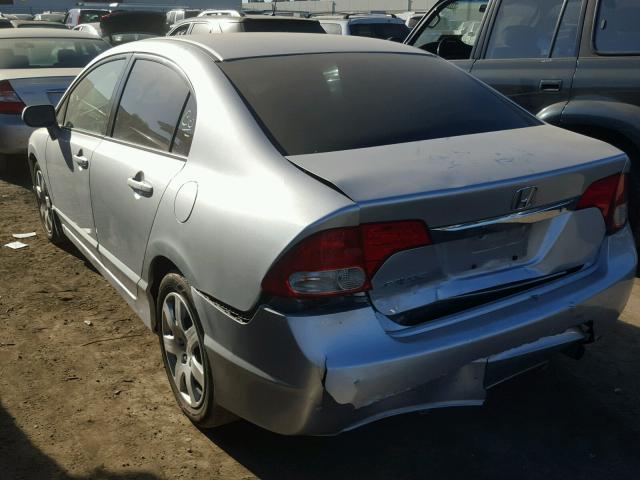 2HGFA16559H319663 - 2009 HONDA CIVIC LX SILVER photo 3